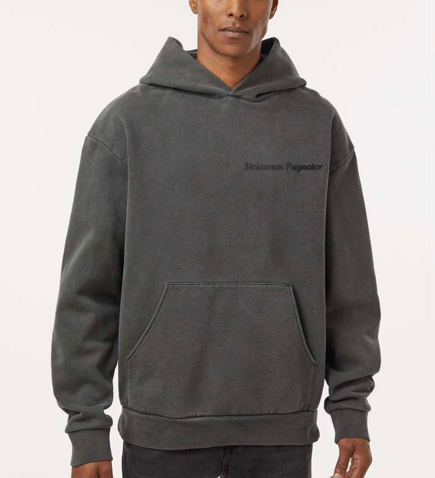 Latin Stoicorum Pugnator pigment dyed Hooded Sweatshirt